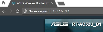Página de inicio router Asus