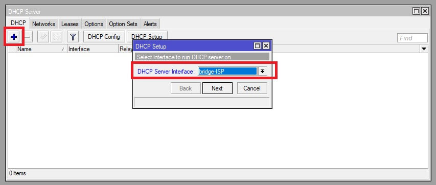 Configuración servidor DHCP